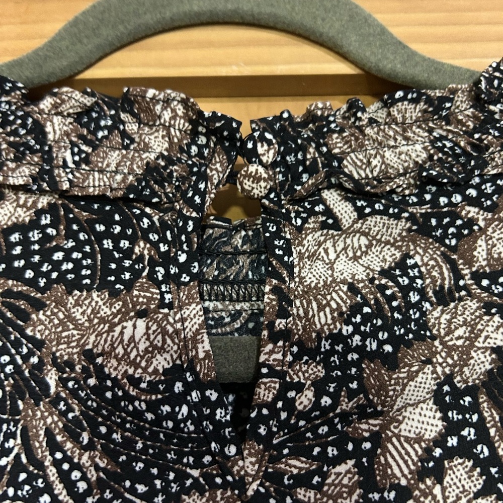 MELLODAY Black and Brown Patterned Dress - Picture 5 of 10
